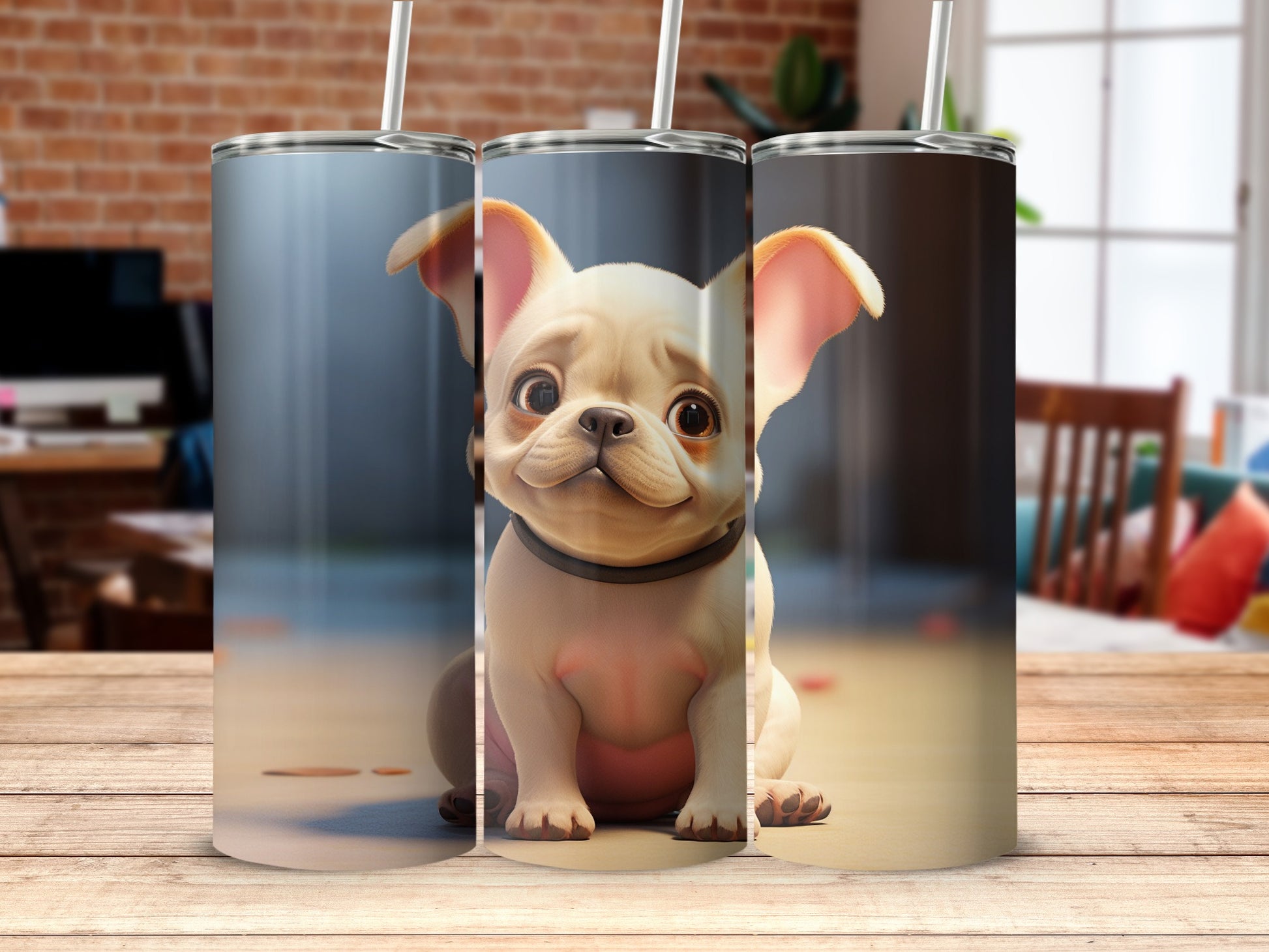 Cute French Bulldog Art Insulated Tumbler Product