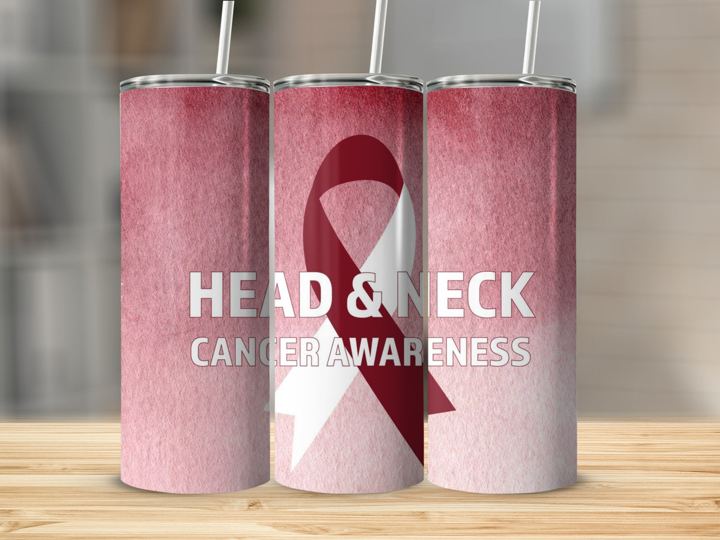 Head and Neck Cancer Awareness Tumbler Product