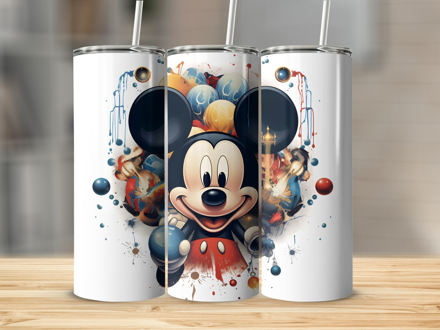 Vintage Cartoon Character Art Tumbler with Bold Design