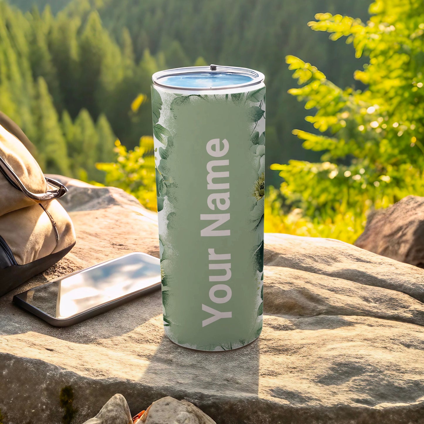 Personalized Nature-Themed Insulated Tumbler Cup
