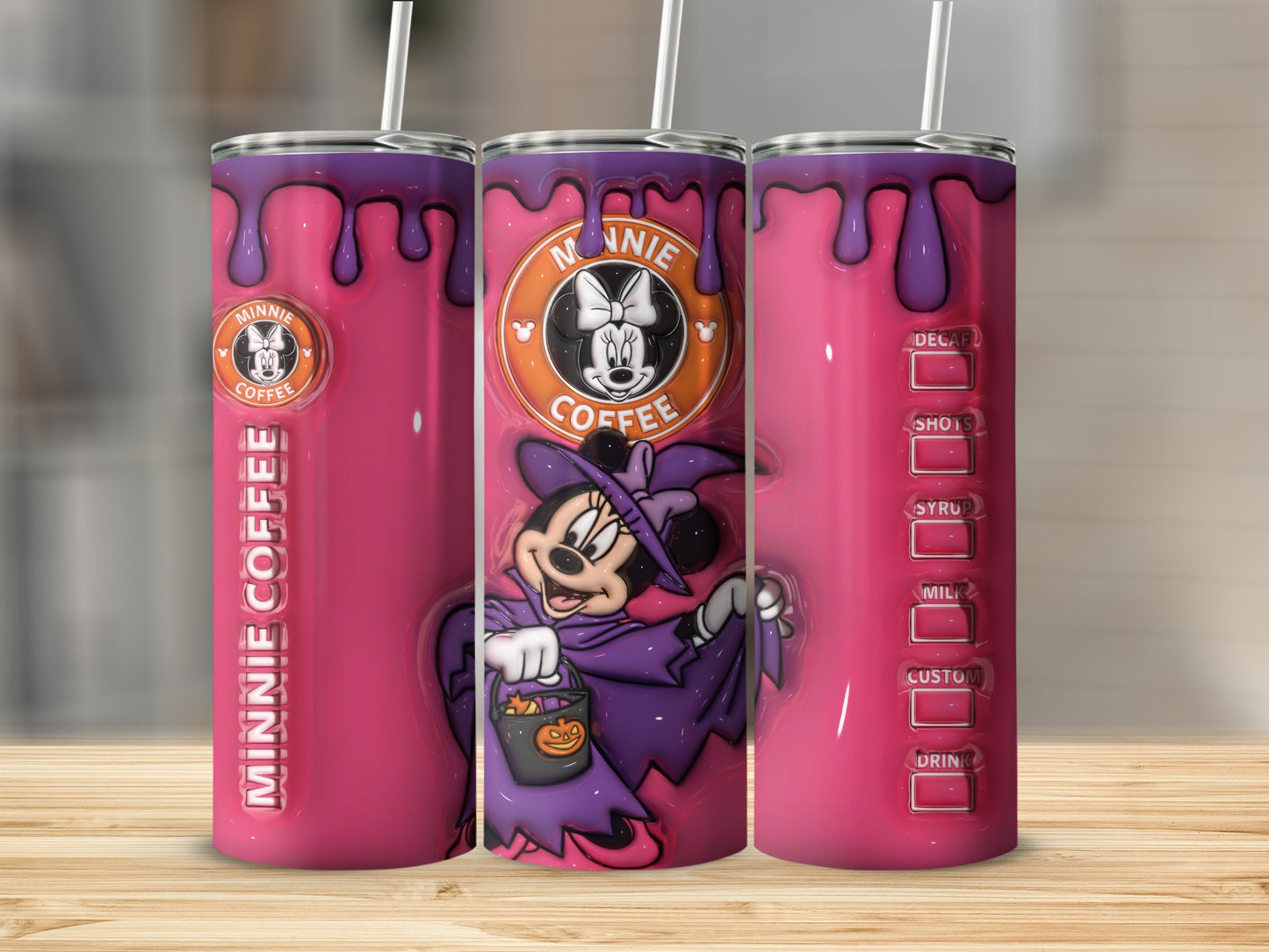 Minnie Coffee Tumbler Witch Themed Drinkware