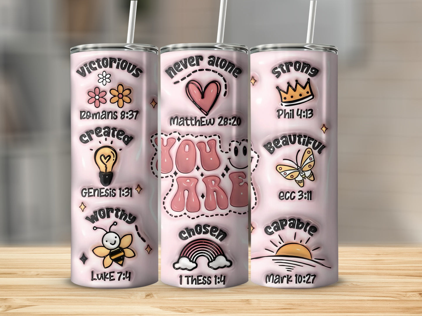 Inspirational Quote Design Tumbler for Daily Motivation