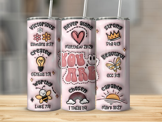 Inspirational Quote Design Tumbler for Daily Motivation