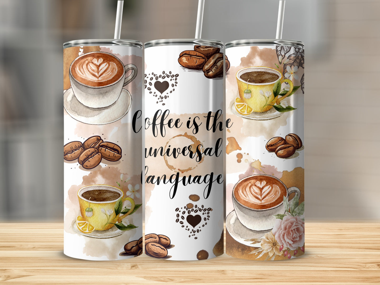 Coffee is the Universal Language Travel Mug Cup