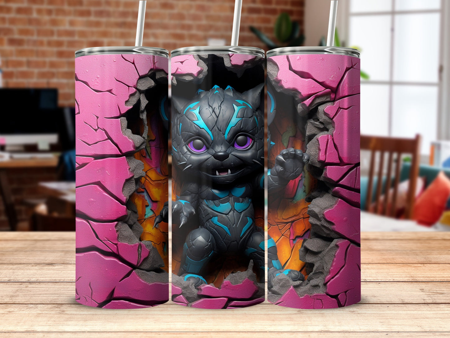 3D Breakthrough Pantera Mug Tumbler for Beverage