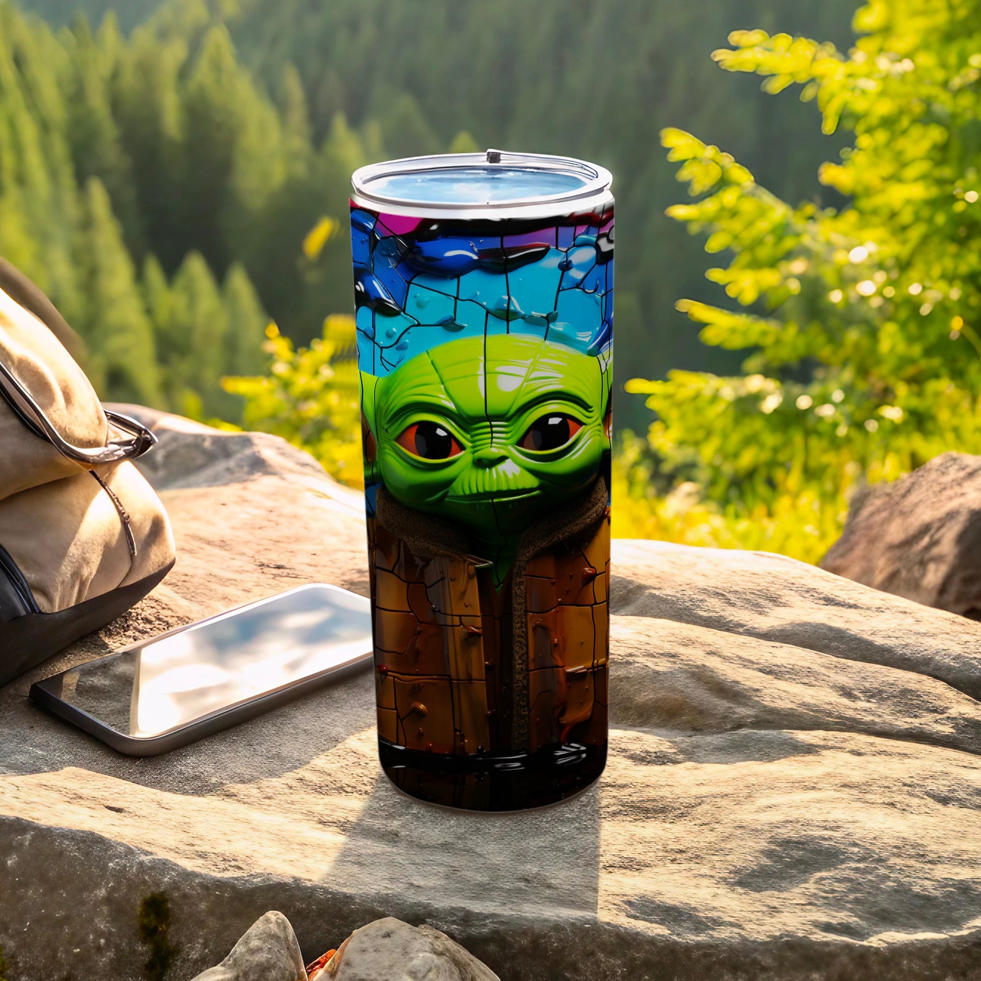 Adorable Green Alien Insulated Travel Tumbler