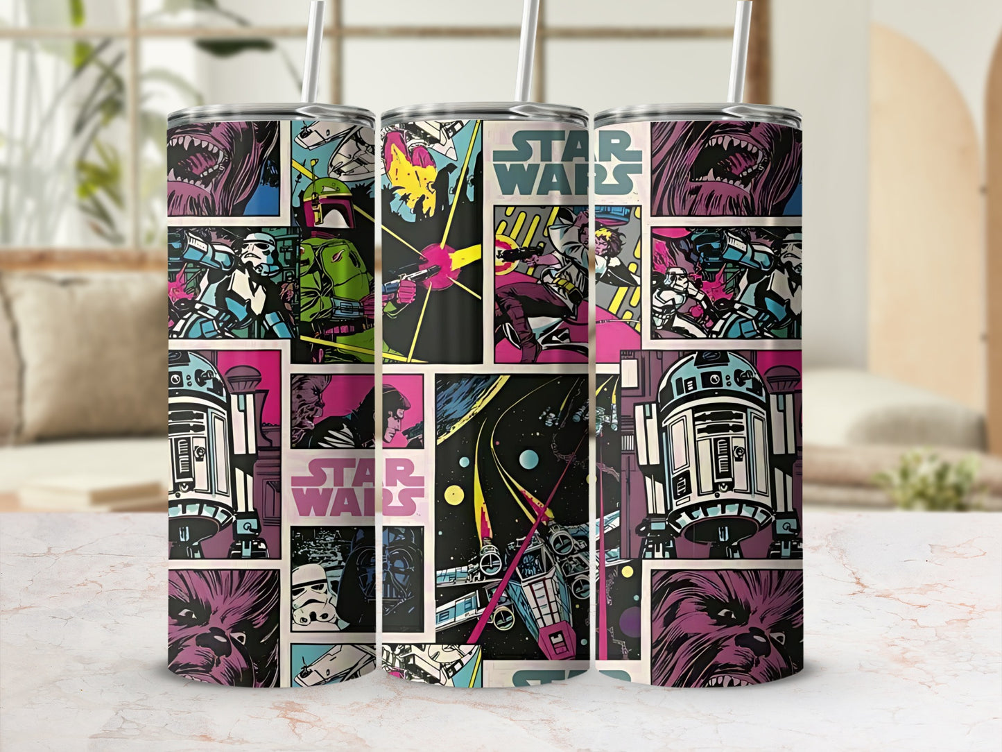 Star Wars Comic Book Pop Art Character Design Tumbler product type