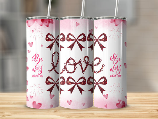 Love and Bows Valentine Theme Tumbler product