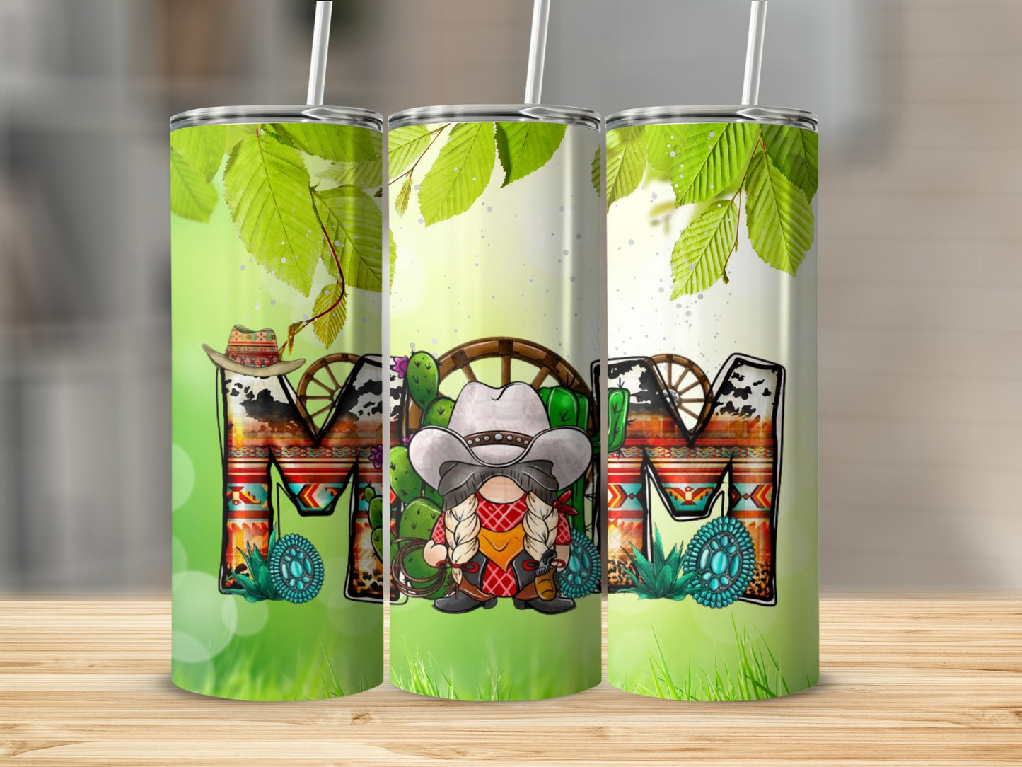 Cute Cowgirl and Mom Design Tumbler Flask for Drinks
