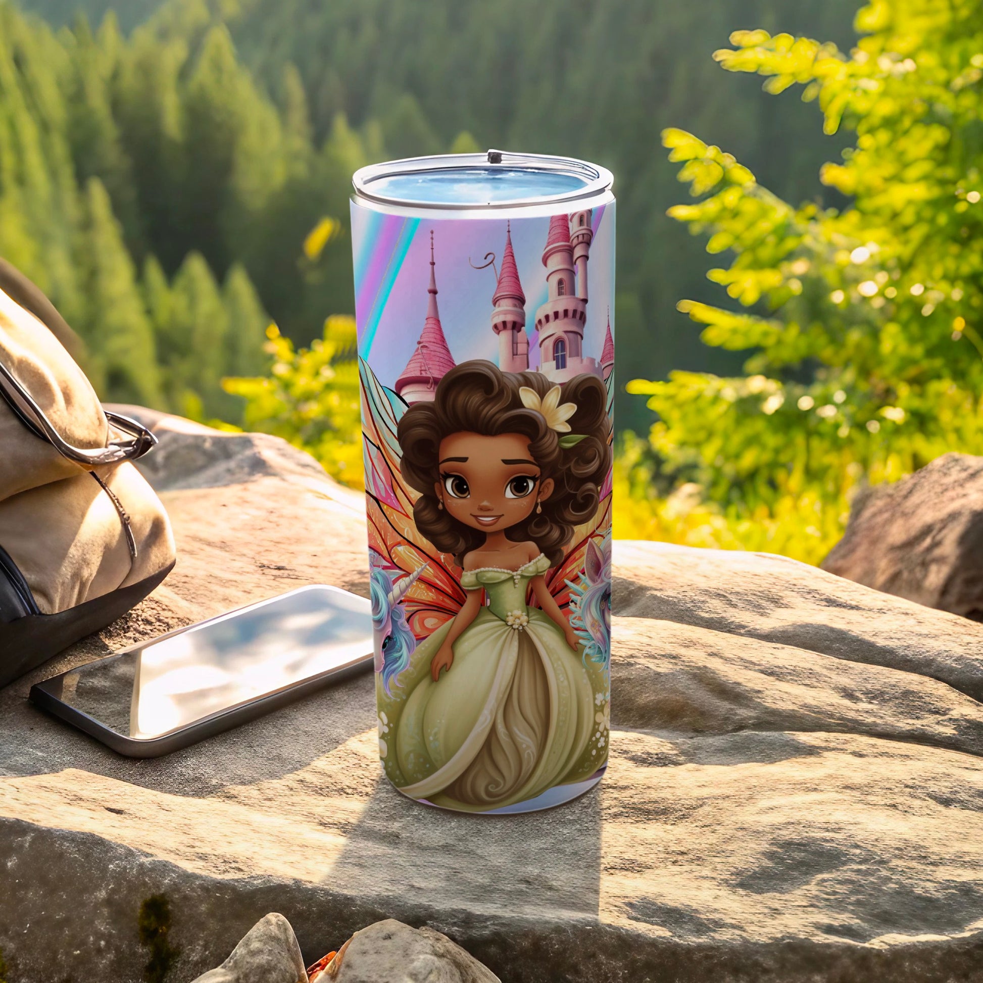 Fairy Princess Castle Travel Mug with Lid for Adventures