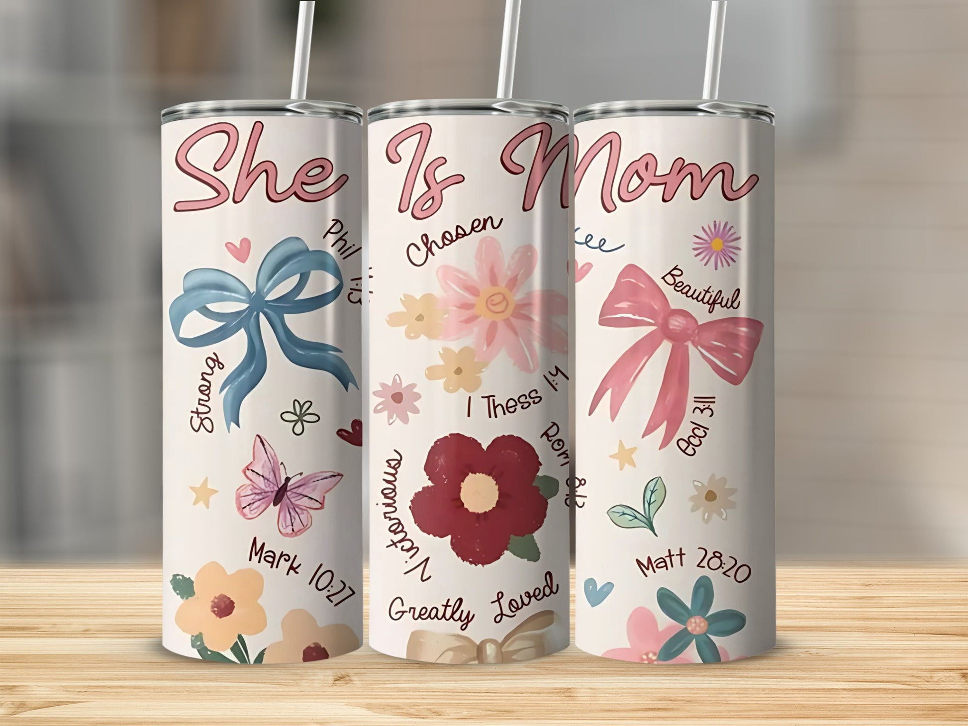 She Is Mom Beautifully Designed Tumbler