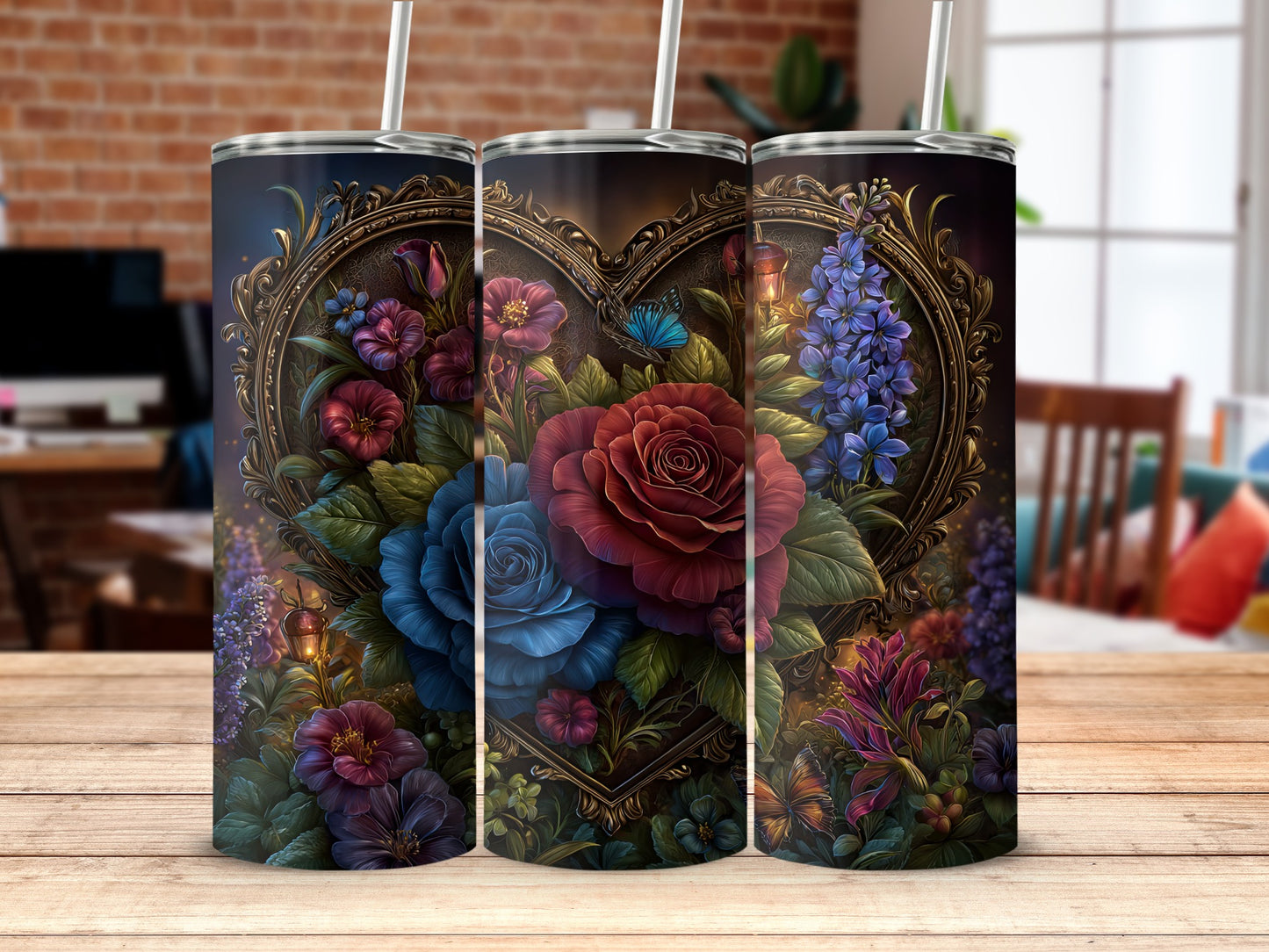 Beautifully Decorated Floral Themed Tumbler Product