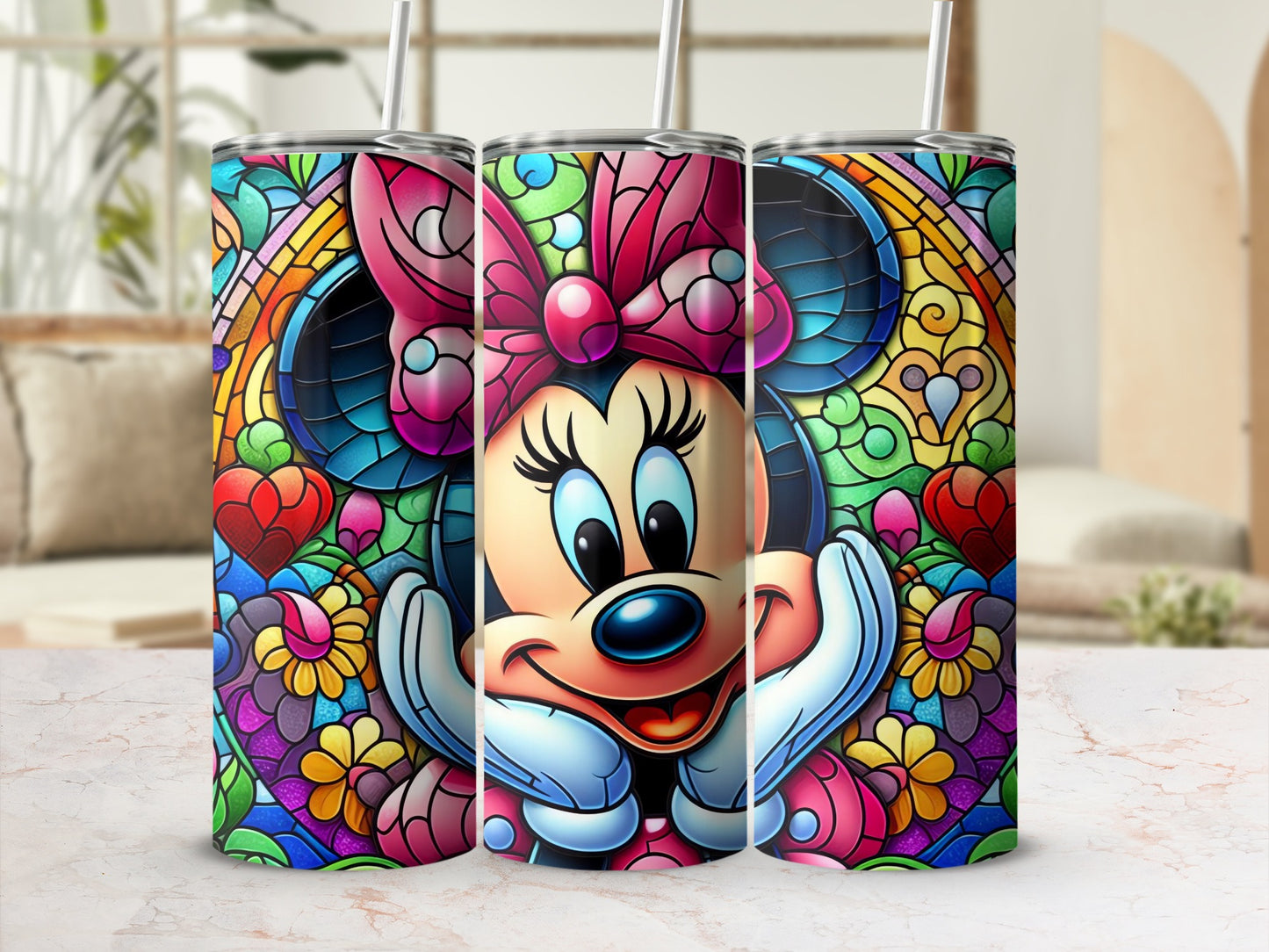 Colorful Artistic Minnie Mouse Tumbler product