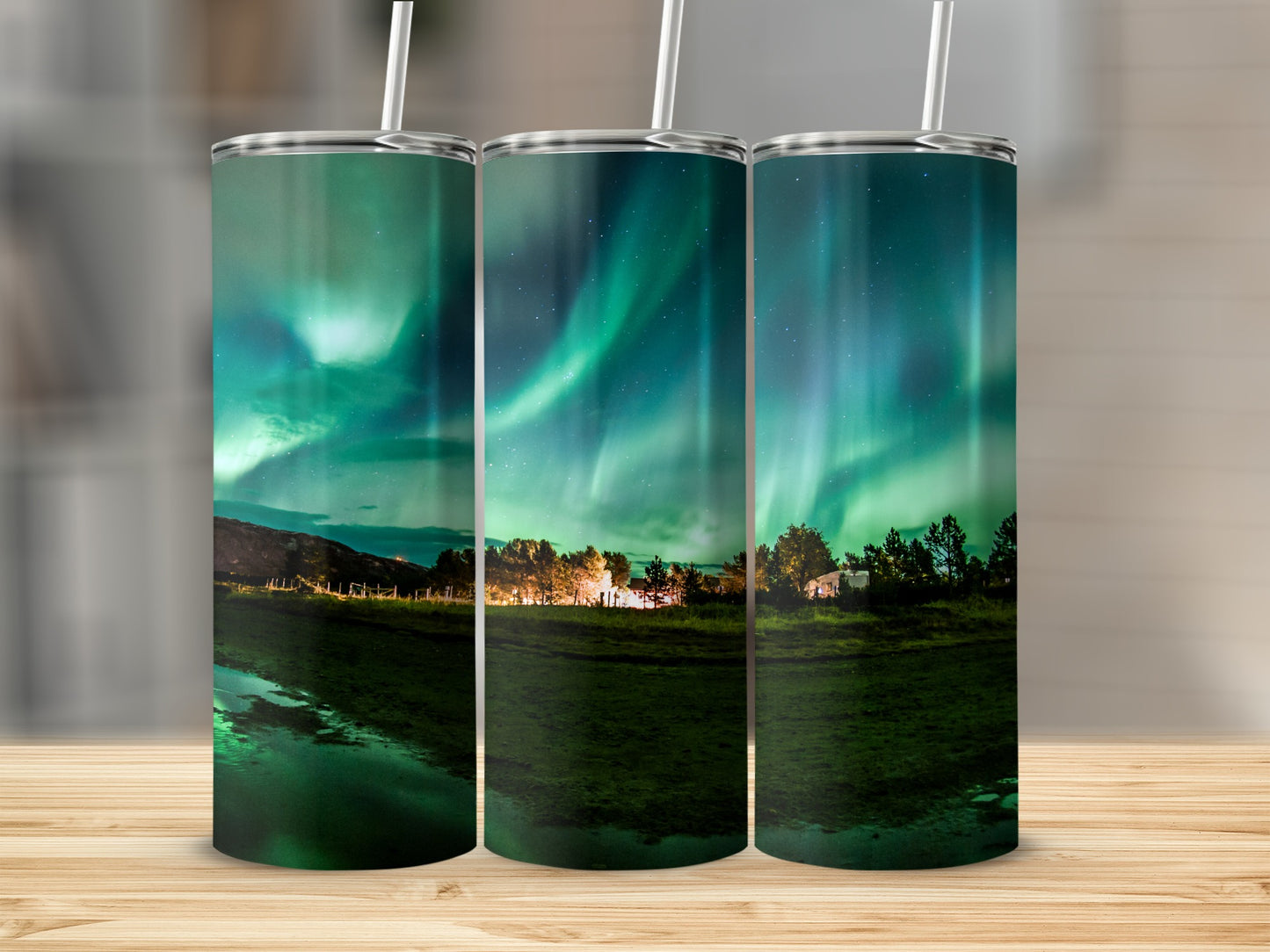 Northern Lights Scenic Insulated Tumbler Travel Mug