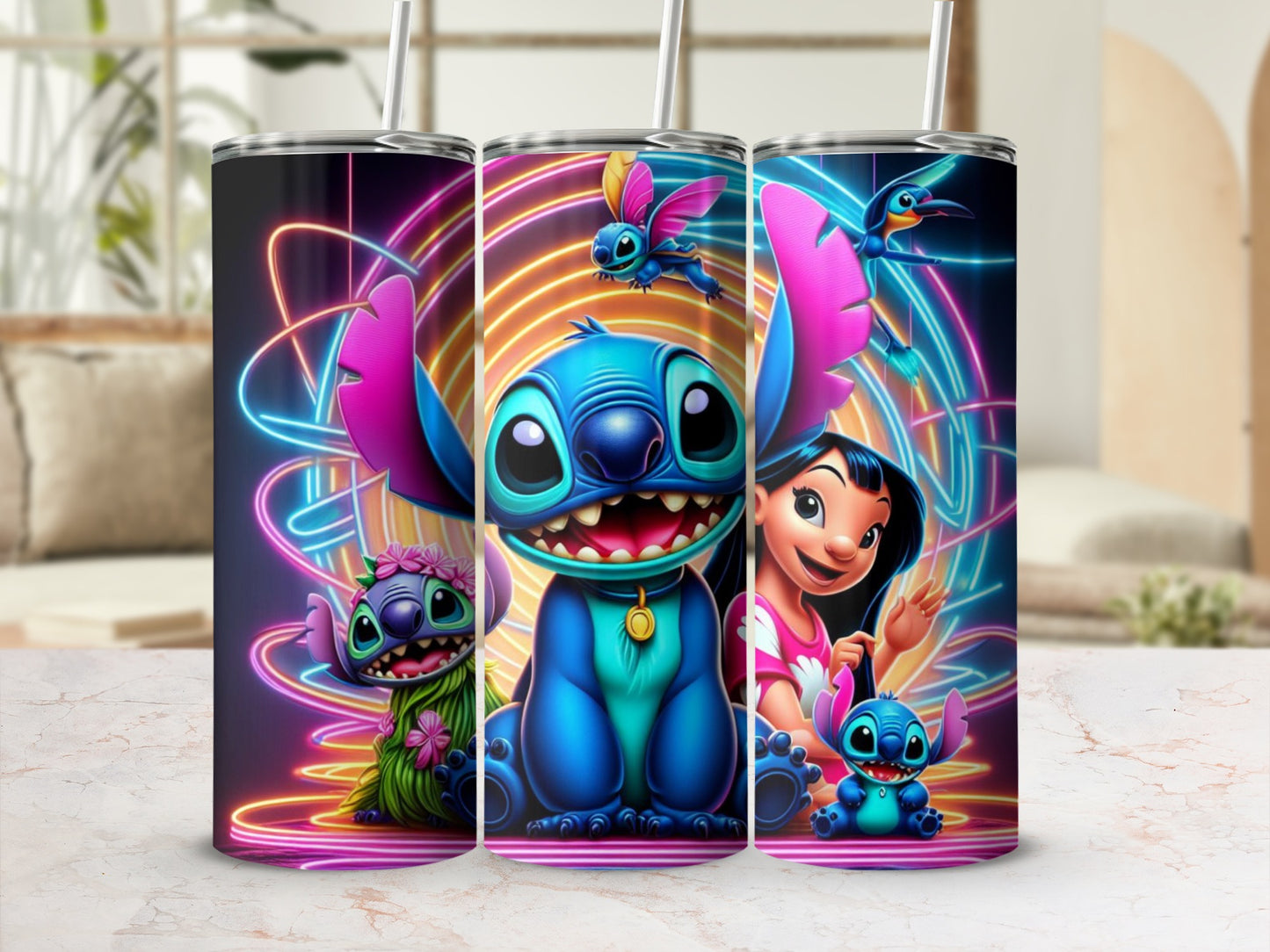 Vibrant Lilo and Stitch Tumblers for Stylish Sipping