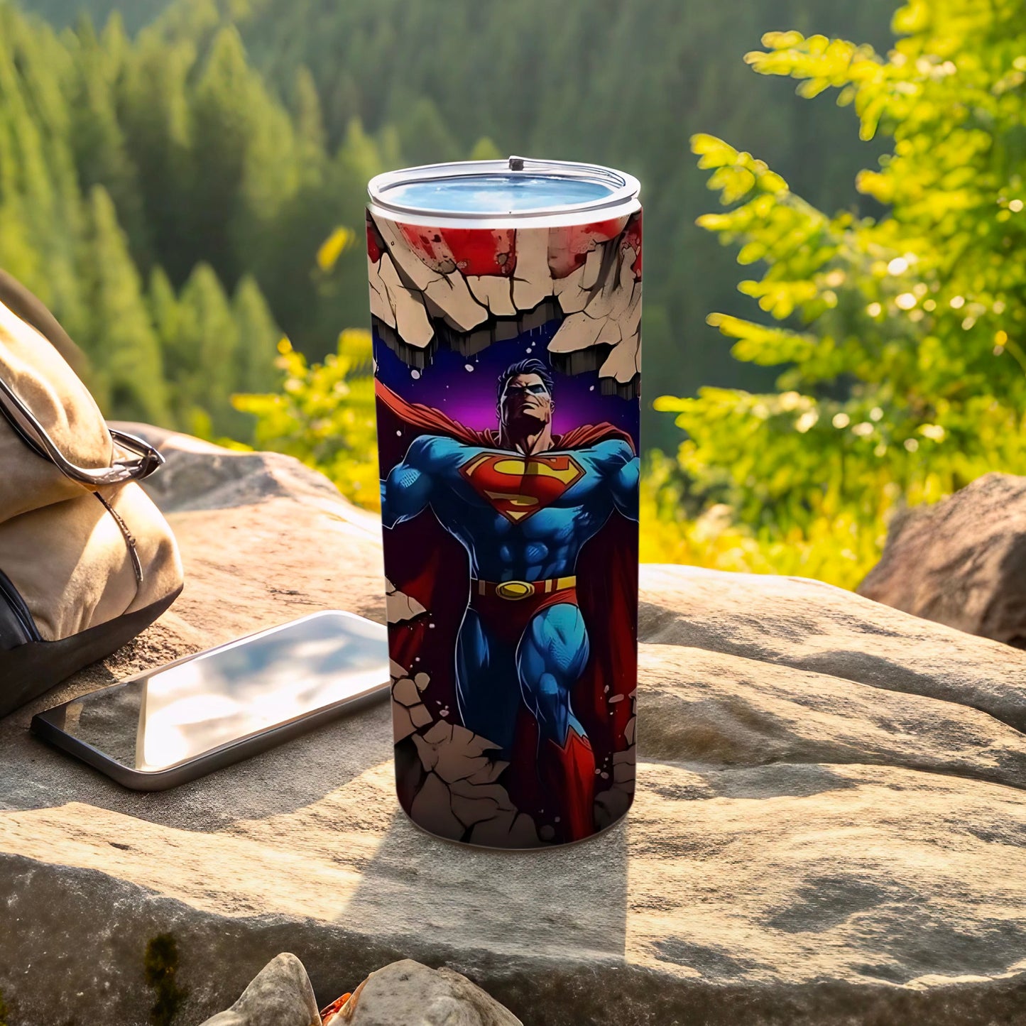 Superman Breaking Through Design Tumbler