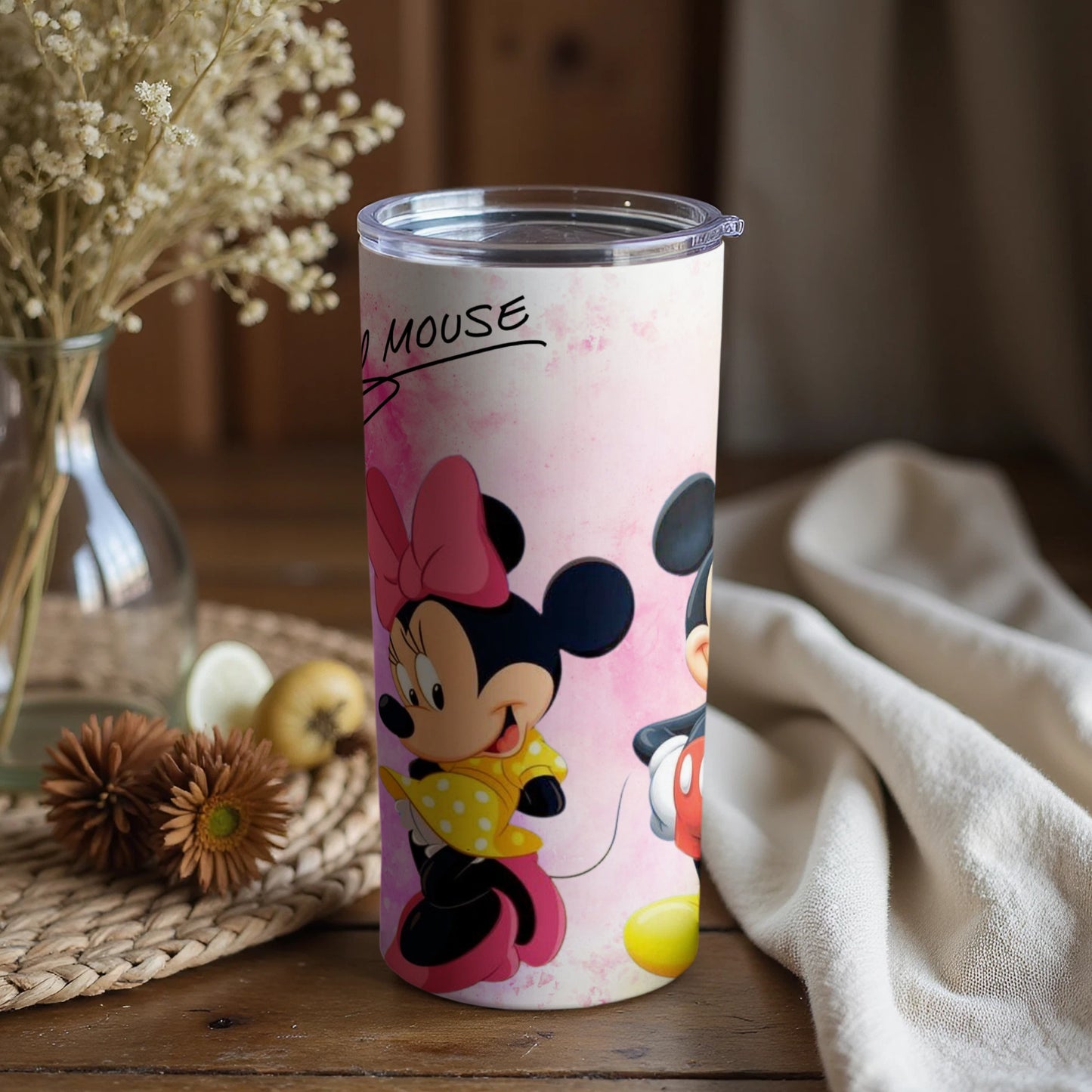 Minnie Mouse and Mickey Mouse Tumbler for Disney Fans