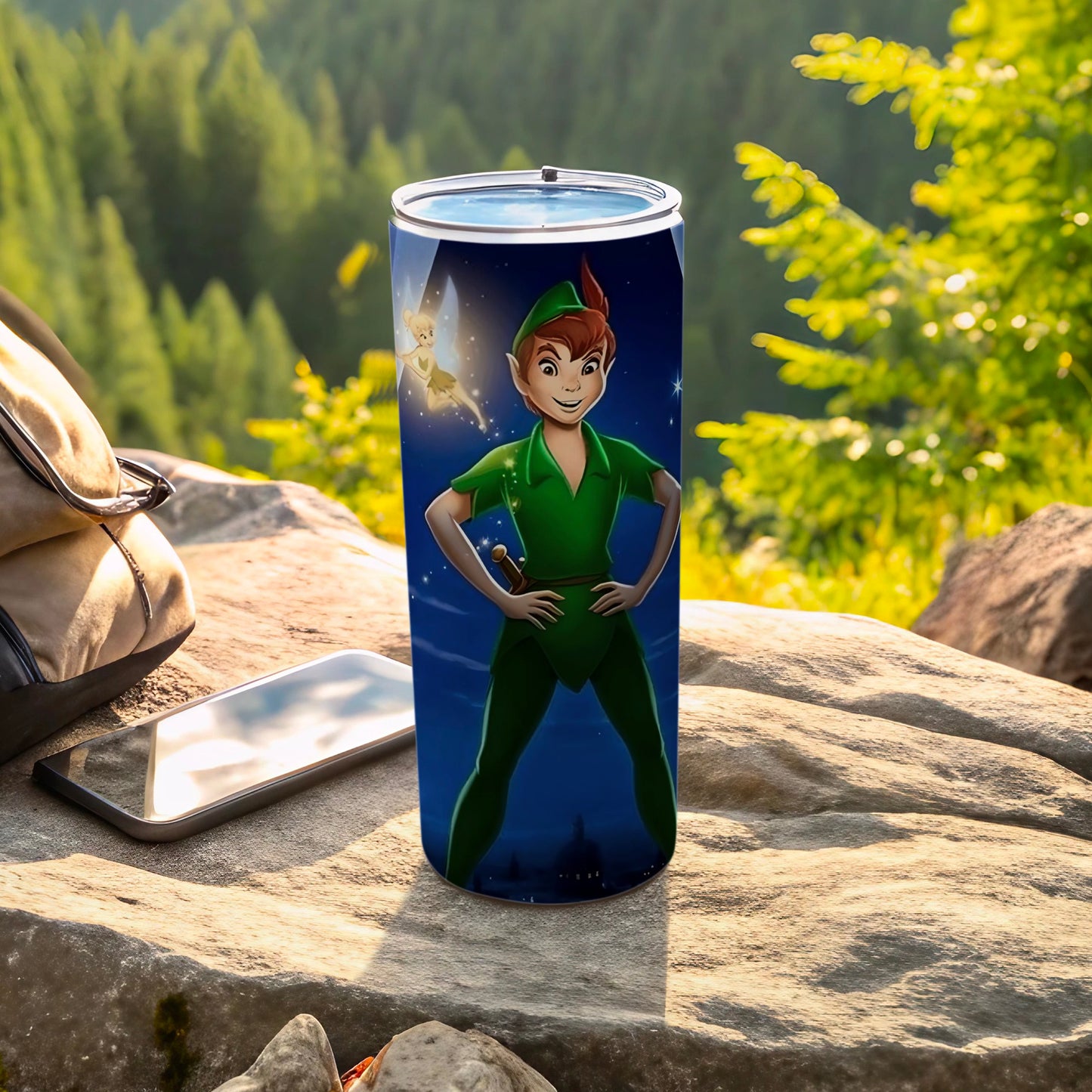 Peter Pan and Tinker Bell Insulated Travel Tumbler