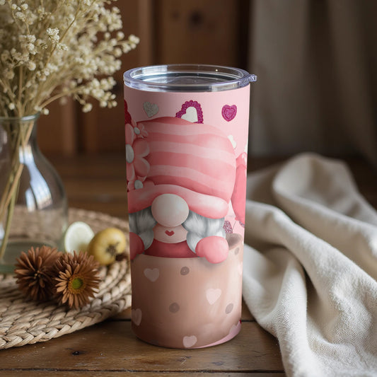 Adorable Festive Gnome Tumbler for Holiday Cheer
