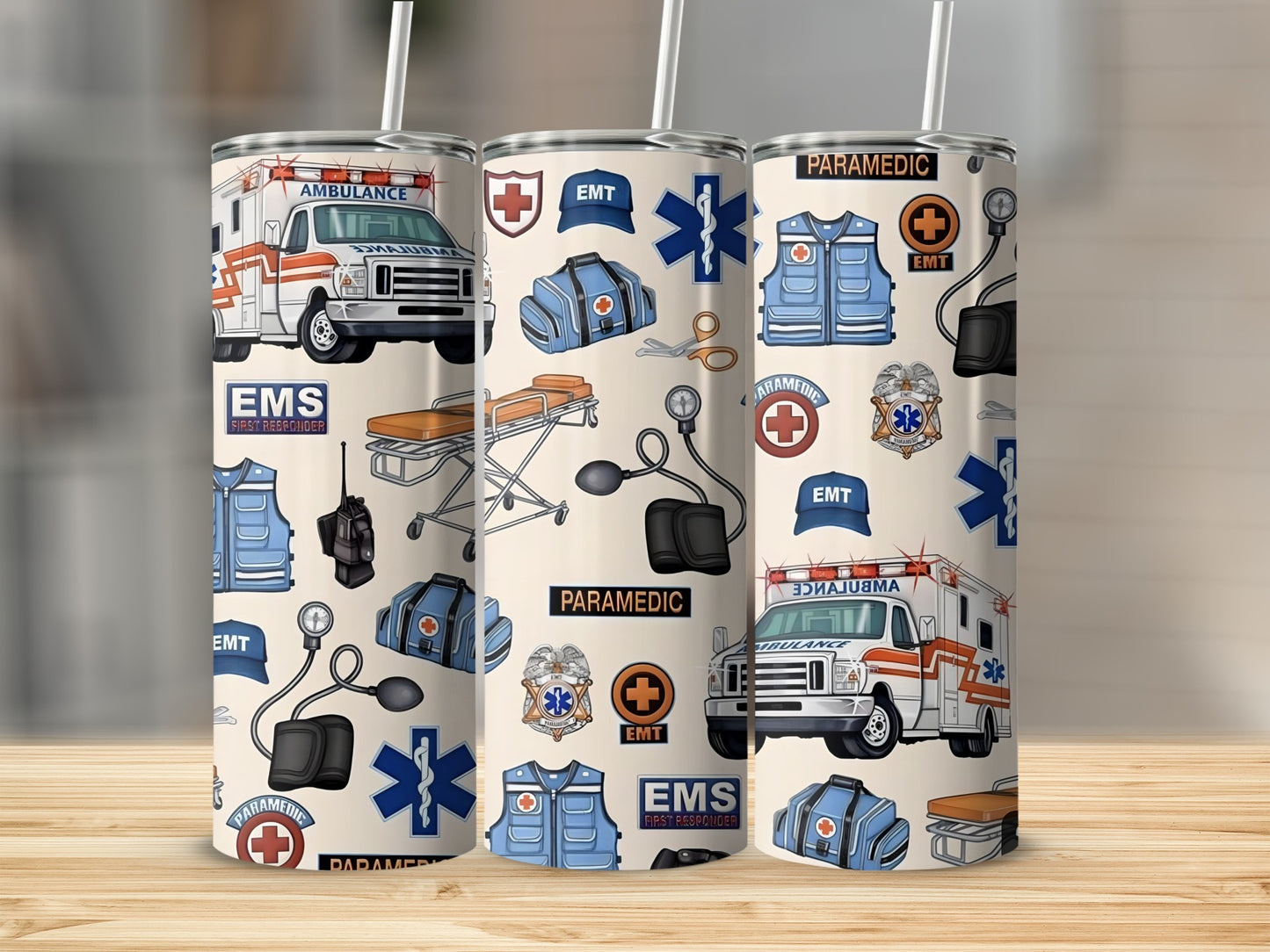 EMS First Responder Paramedic Ambulance EMT Tumbler