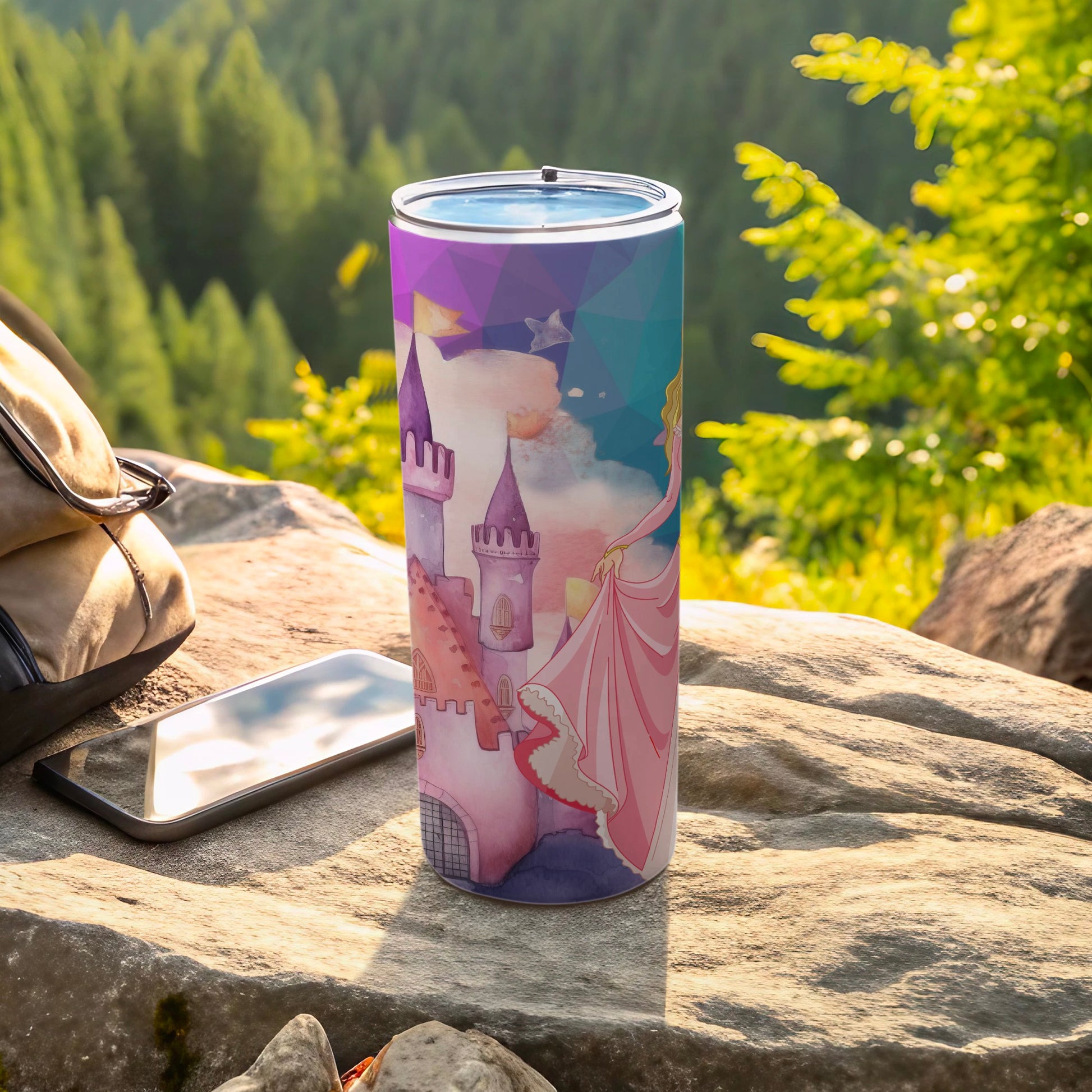 Enchanting Castle and Princess Themed Drink Tumbler