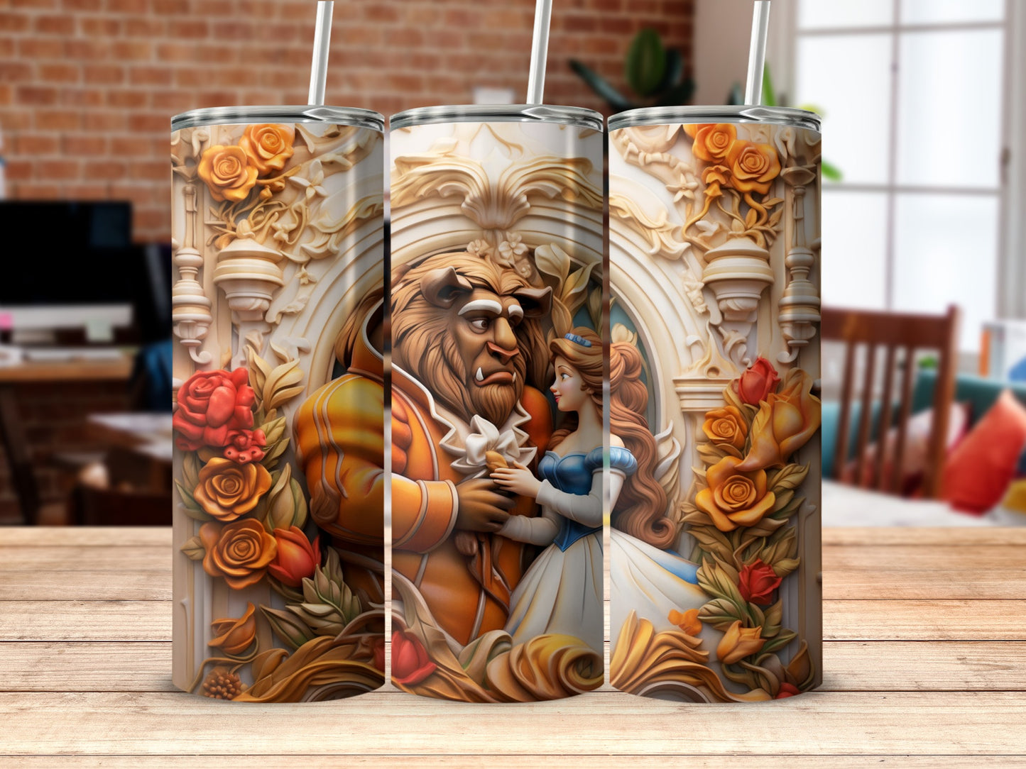 Enchanting Beauty and the Beast Tumbler for Fans