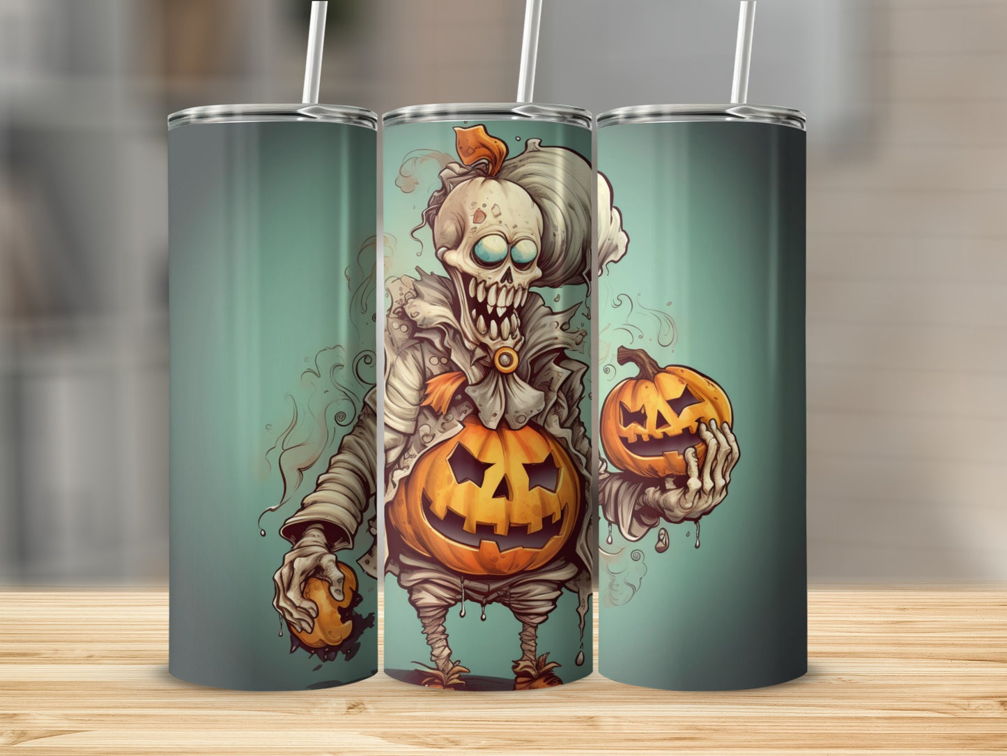 Creepy Pumpkin Clown Tumbler for Halloween Enthusiasts