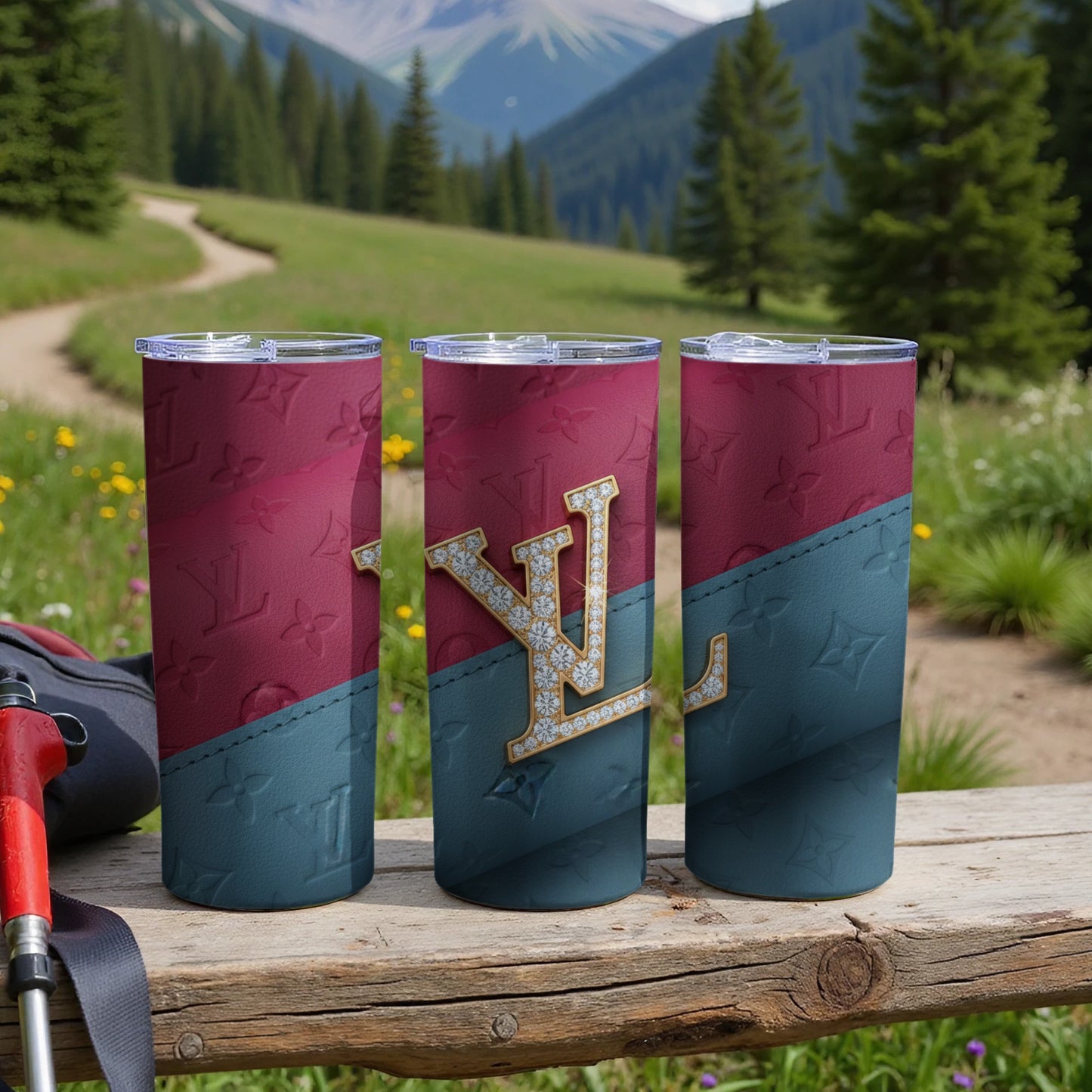 Stylish Color-Blocked Travel Tumbler for Outdoor Adventures