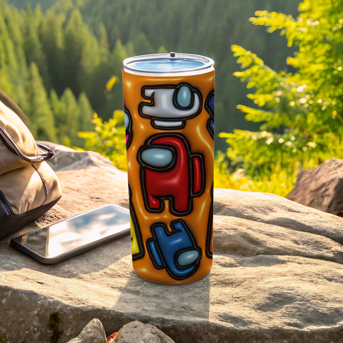 Among Us Characters Graphic Travel Tumbler Cup