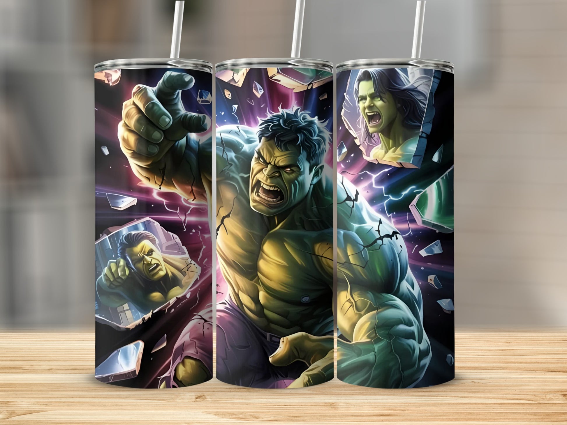 Hulk Smash Tumbler with Straw 20oz Tumbler