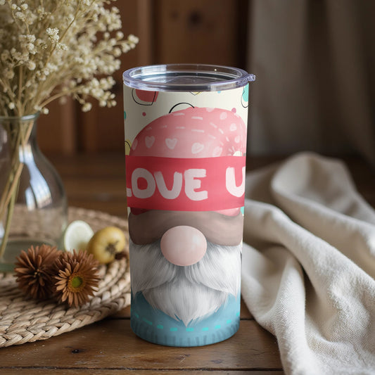 Cute Gnome Love U Valentines Day Decor Tumbler