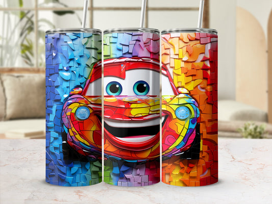 Colorful Car Character Inspired Design Tumbler Collection