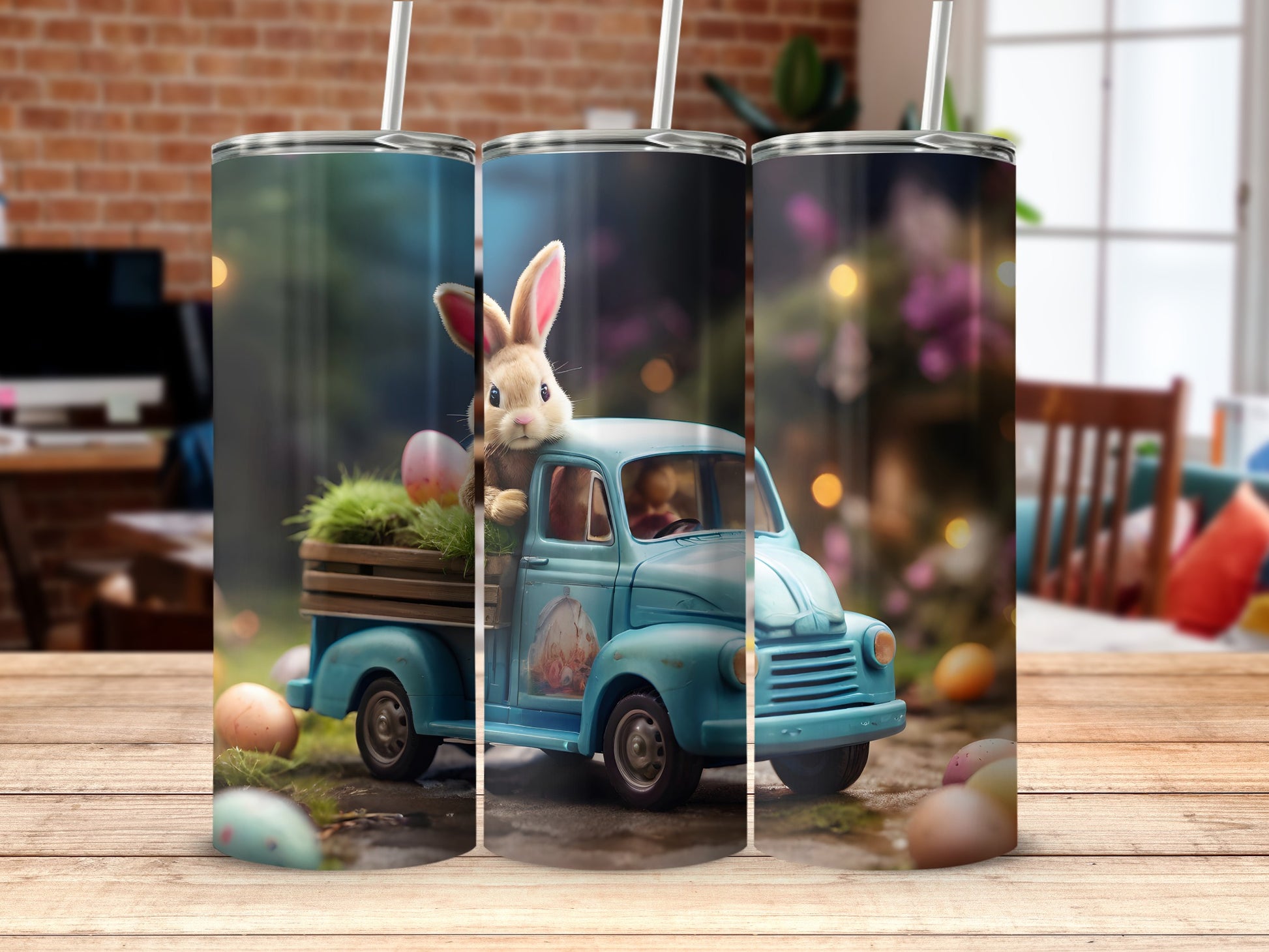 Adorable Easter Bunny Vintage Truck Easter Eggs product type