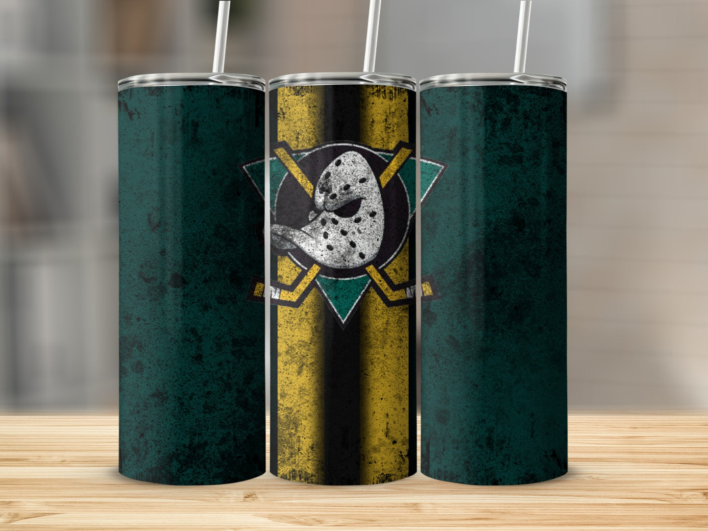 Retro Hockey Team Logo Design Tumbler Flask Cup
