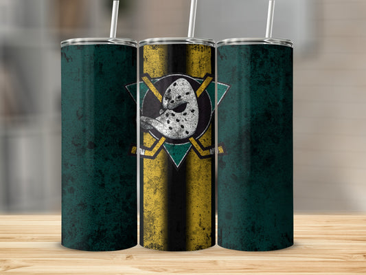 Retro Hockey Team Logo Design Tumbler Flask Cup
