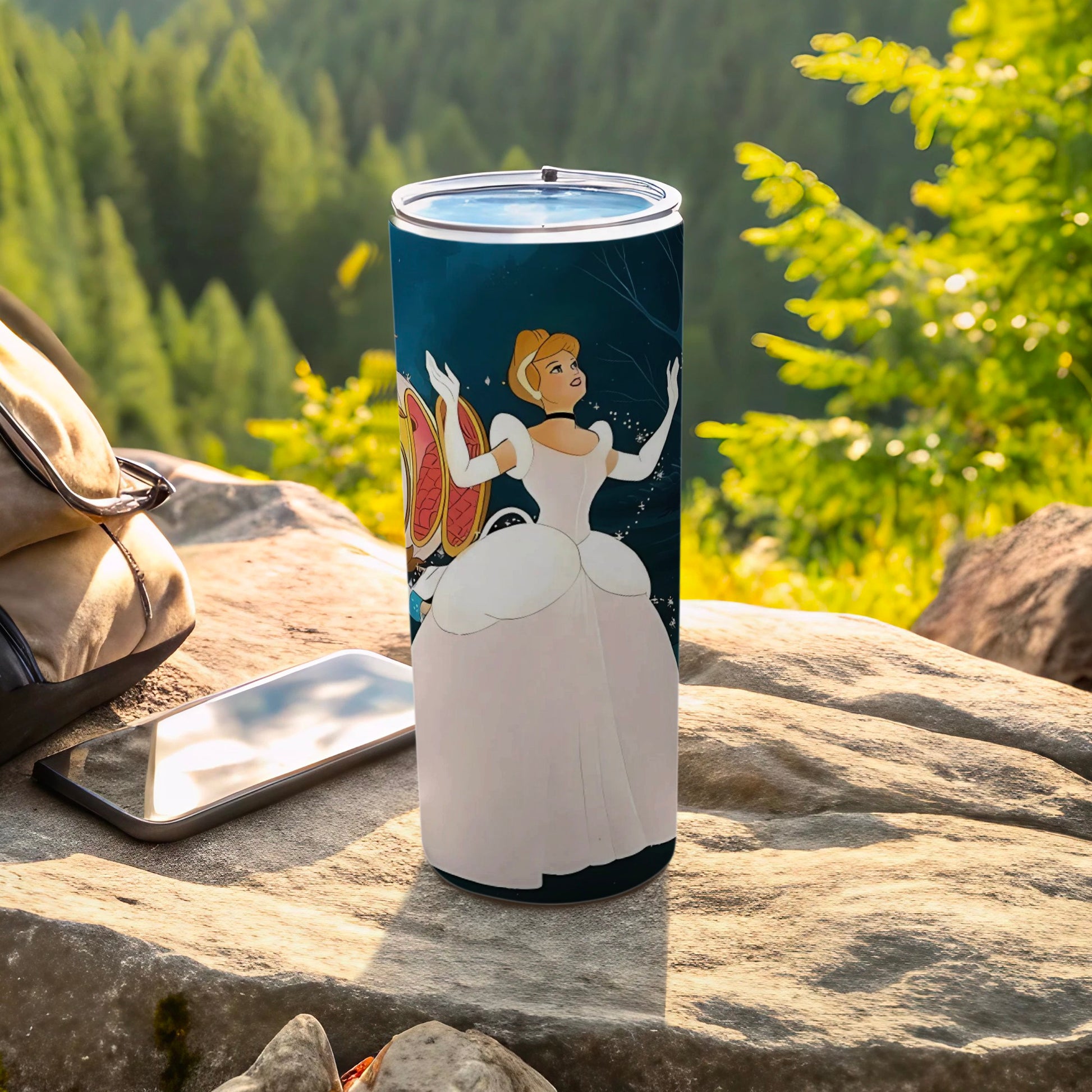 Enchanting Princess Character on Outdoor Travel Tumbler