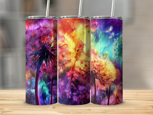 Vibrant Dandelion Artwork Double Wall Insulated Tumbler