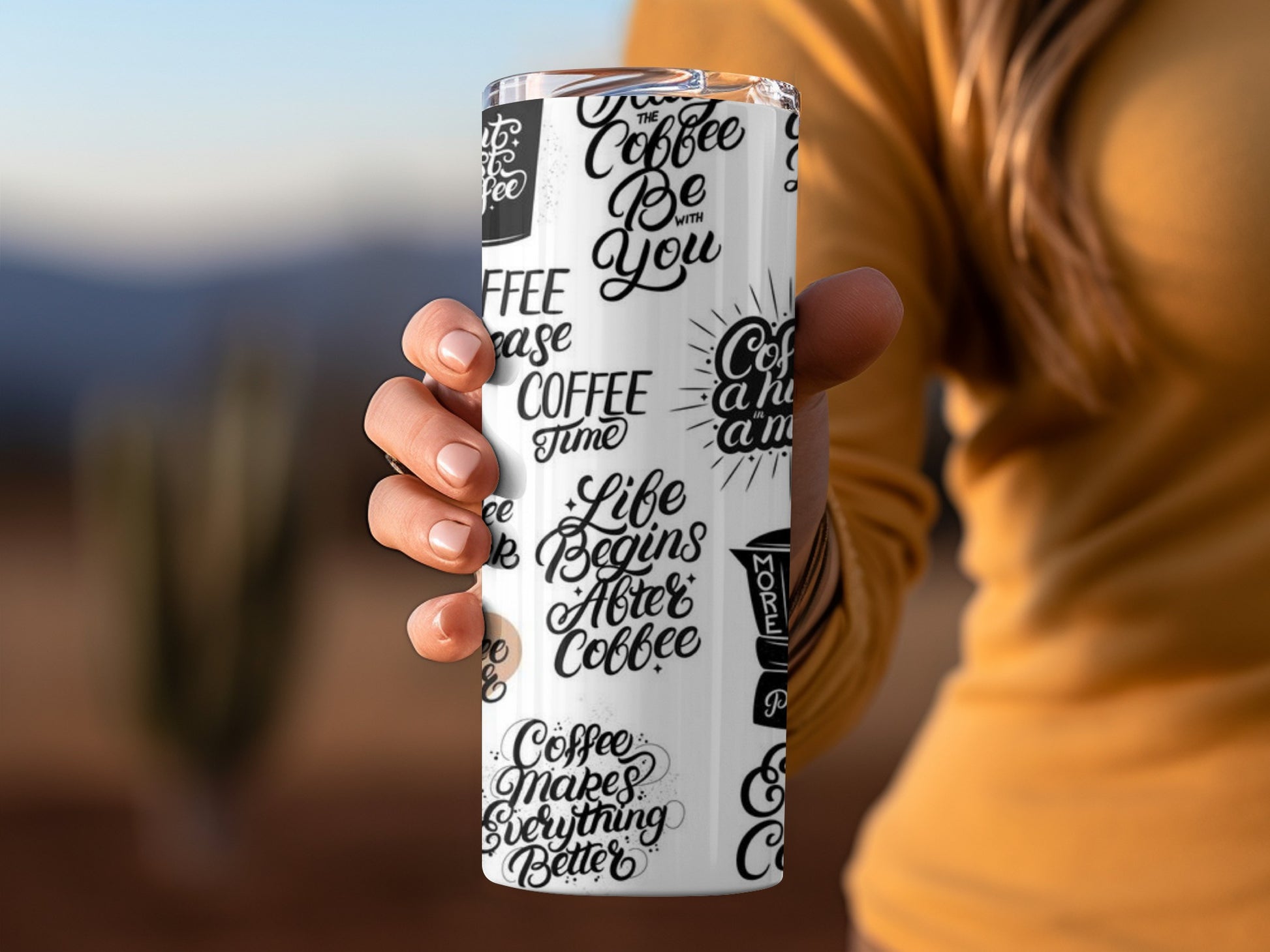 Life Begins After Coffee Time Tumbler Cup