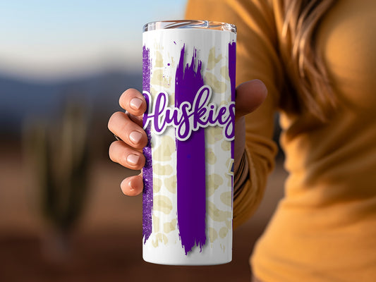 Huskies With Brush Strokes And W Logo Design Tumblers