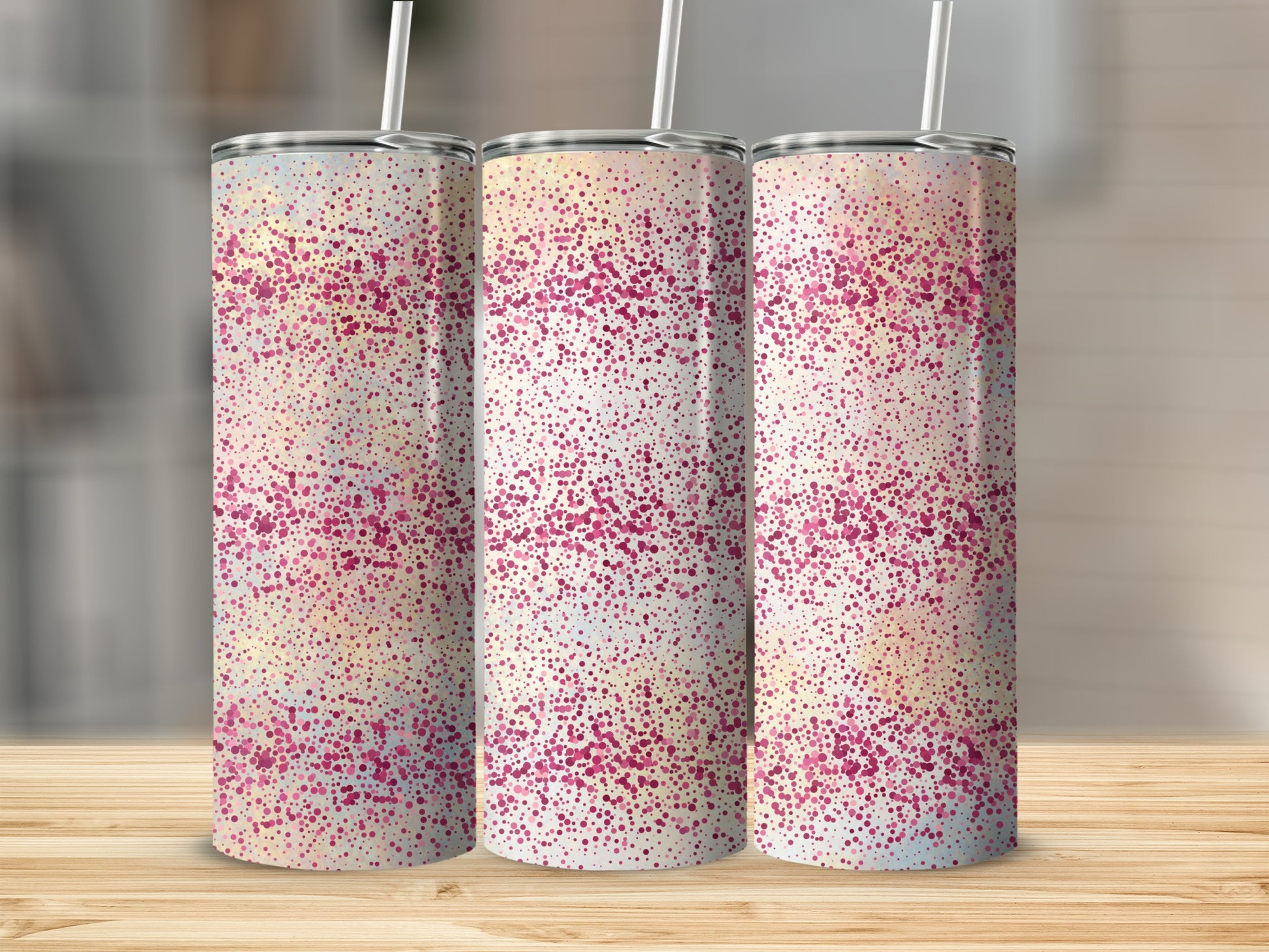 Sparkling Confetti Design Insulated Tumbler Product