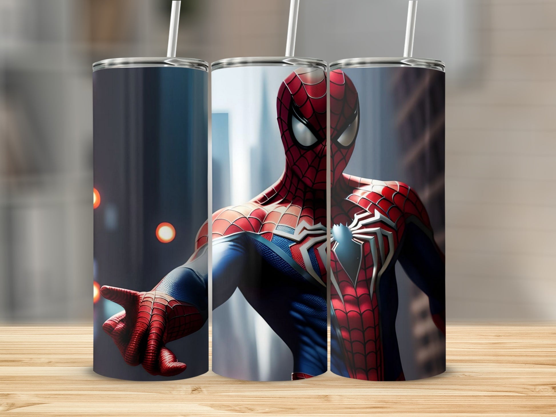Spider-Man Tumbler with Straw Marvel Character Design