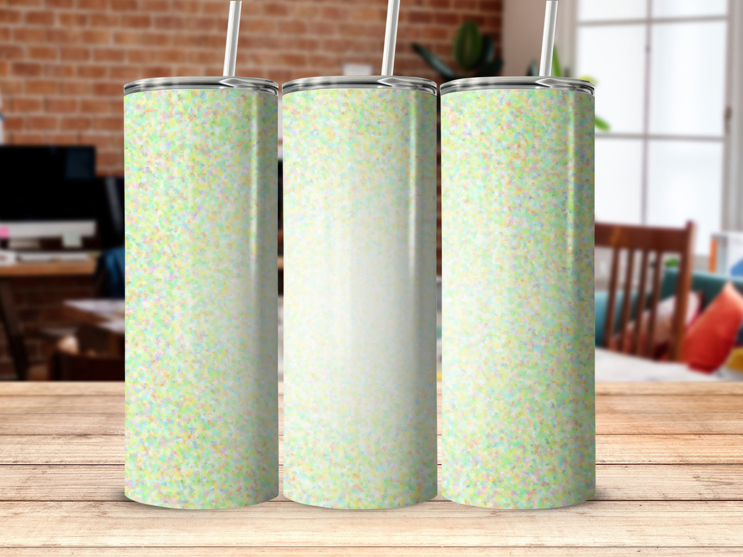 Glittery Iridescent Tumbler Cup For Beverages