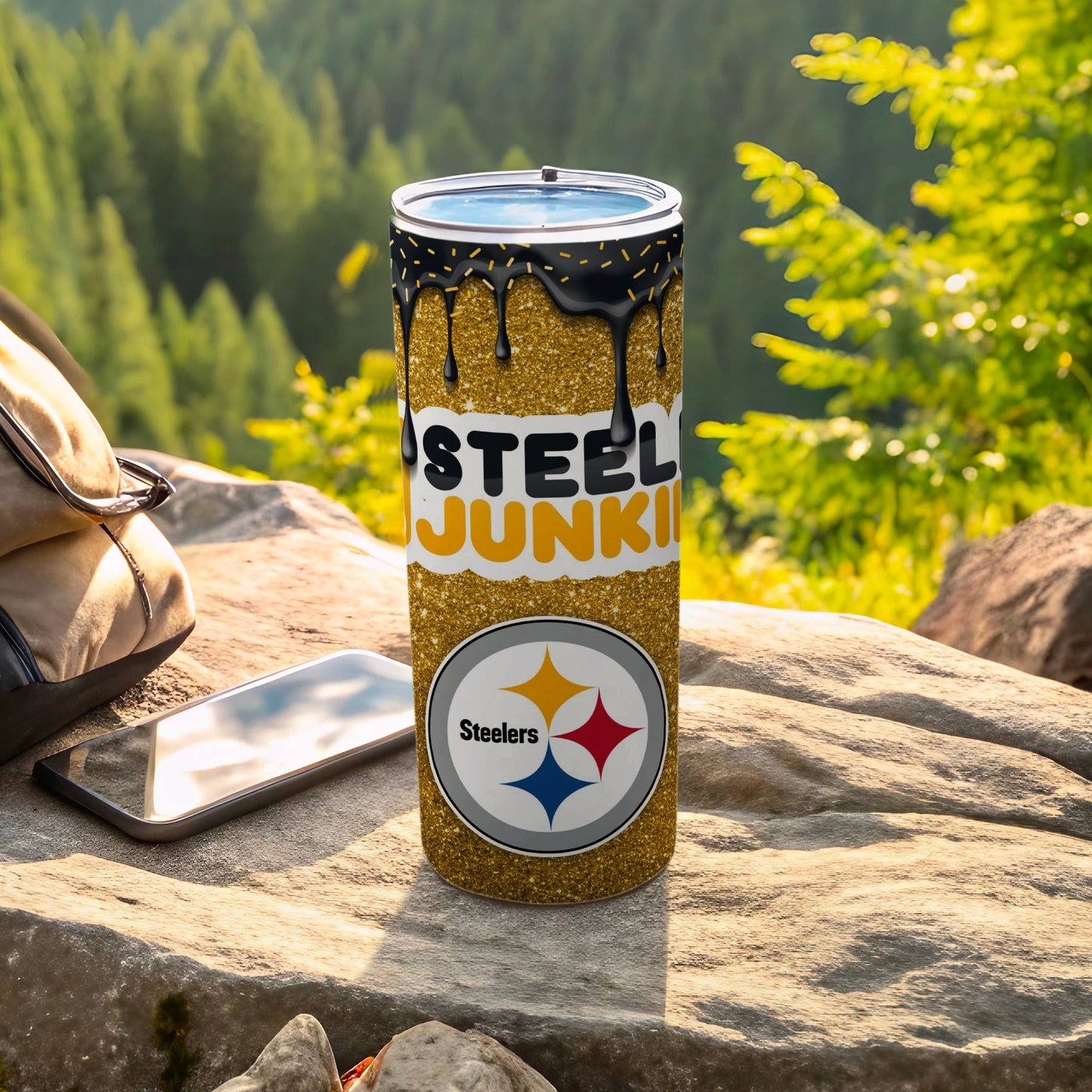 Steel Junkie Steelers Design Travel Tumbler 20oz