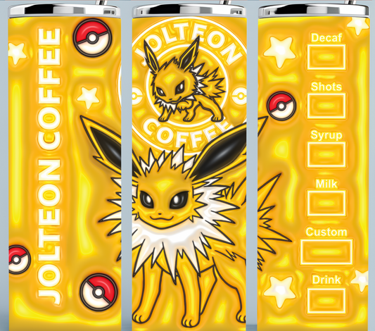 Jolteon Pokemon Coffee Starbucks Tumbler