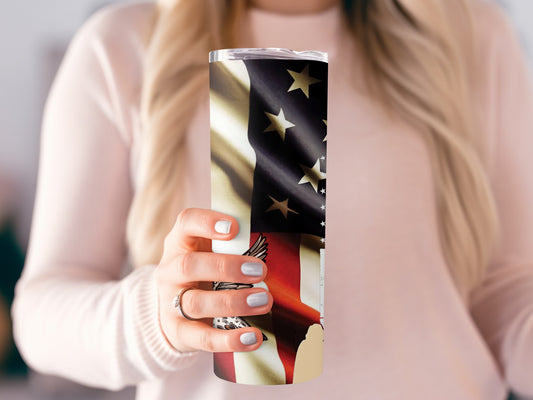 American Flag Design Stainless Steel Insulated Tumbler