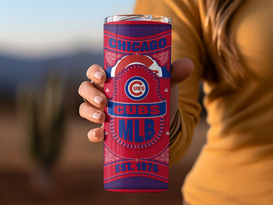 Chicago Cubs MLB Est 1876 Official Design Logo Tumbler