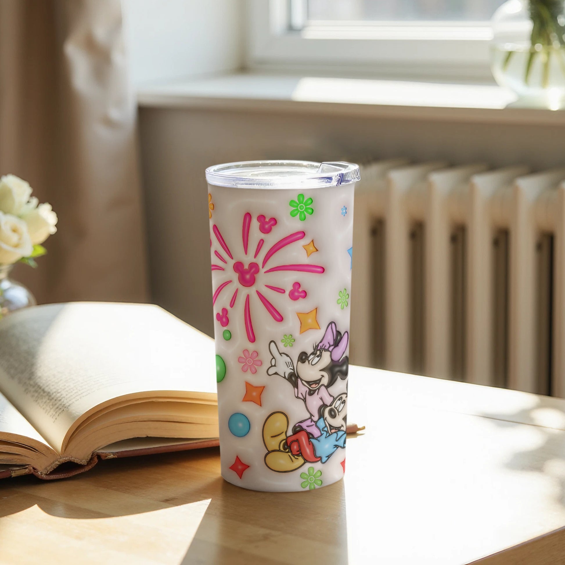 Colorful Fireworks Design Tall Drinkware Cup