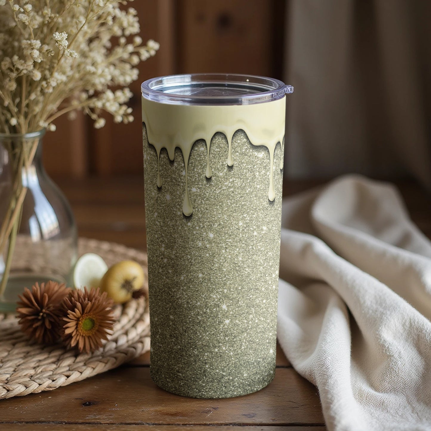 Stylish Drip Effect Insulated Tumbler for Travel