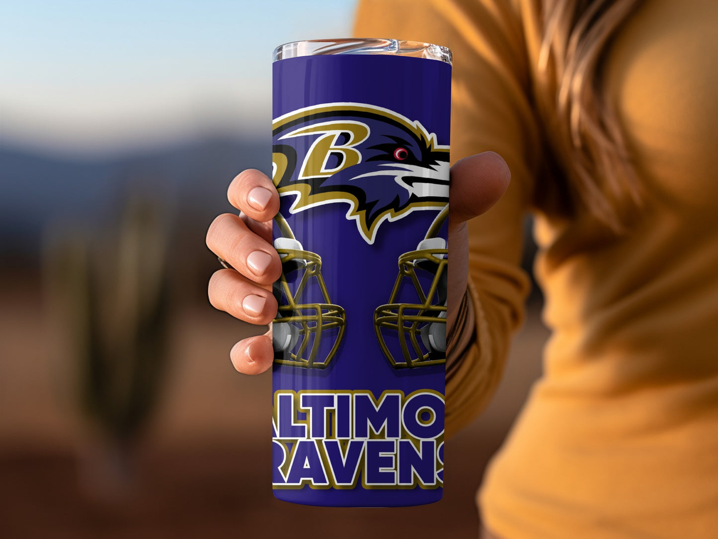 Baltimore Ravens Helmets Team Logo Fan Pride Tumblers