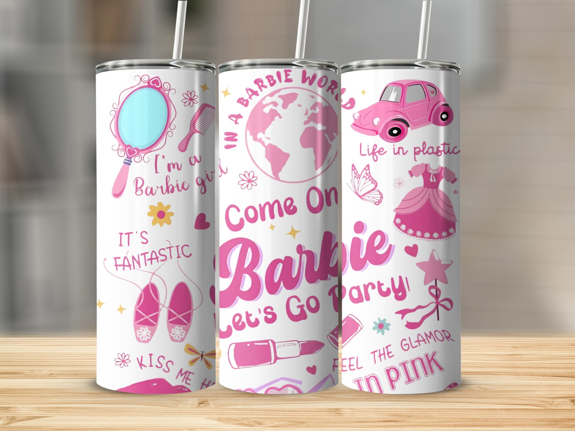Barbie Inspired Design Insulated Tumbler Cup